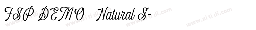 FSP DEMO   Natural S字体转换